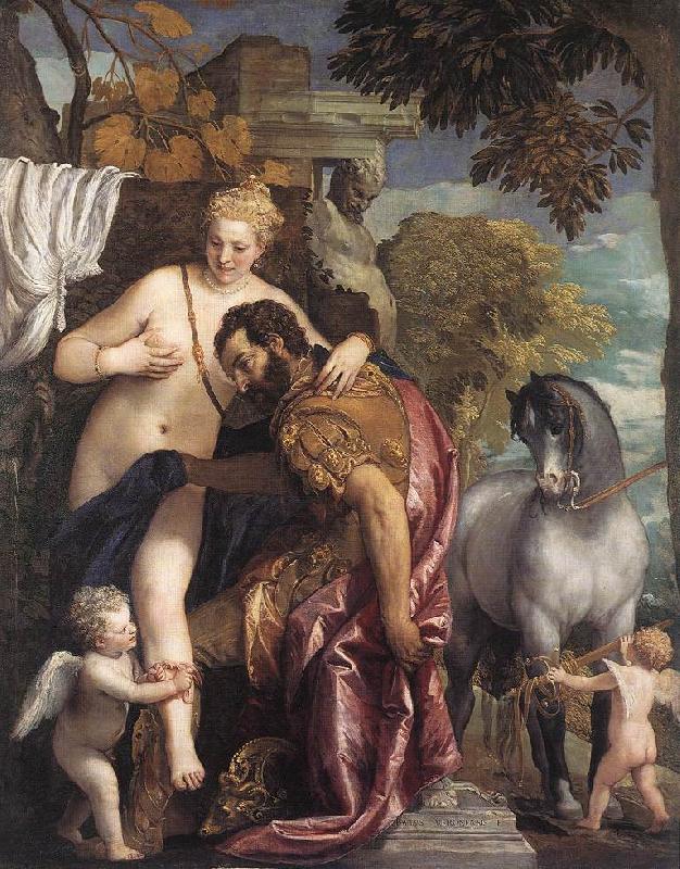 VERONESE (Paolo Caliari) Mars and Venus United by Love aer France oil painting art